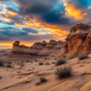 When the Sky Burned Over Sandstone Sleep